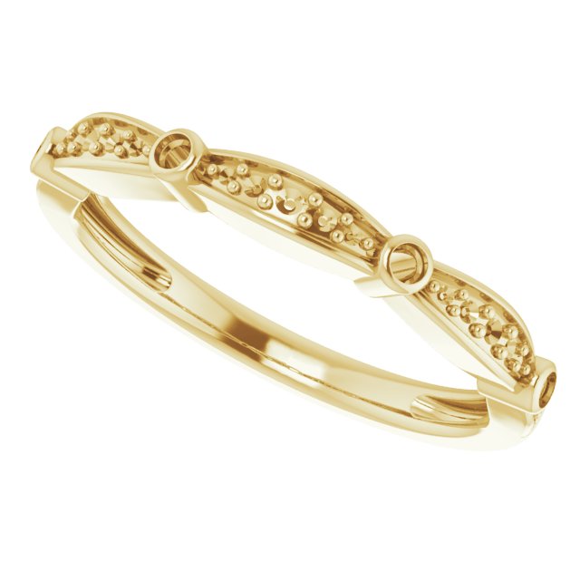 14K Yellow 1/8 CTW Diamond Stackable Anniversary Band