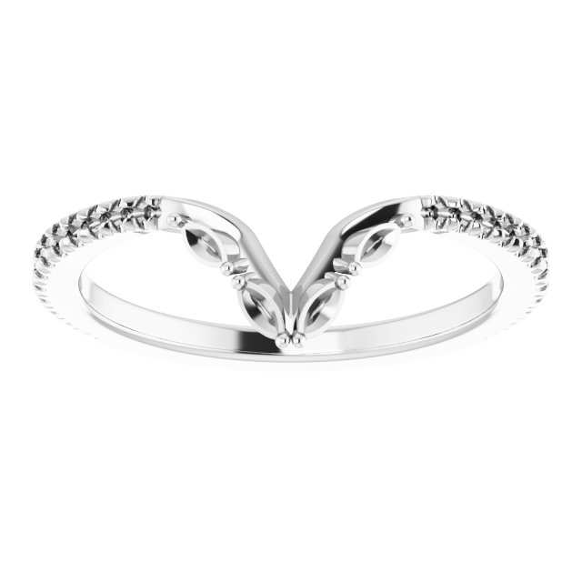 14K White 1/4 CTW Natural Diamond French-Set Matching Band-3