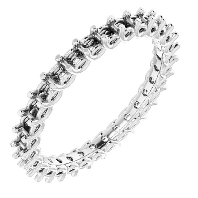 14K White .75 CTW Diamond Eternity Band Ref 14030292