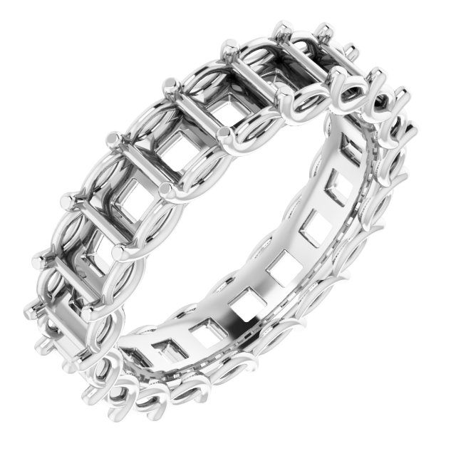 14K White 3 CTW Diamond Eternity Band Ref 14533399