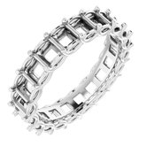 Platinum  3.25 mm Square Eternity Band Mounting
