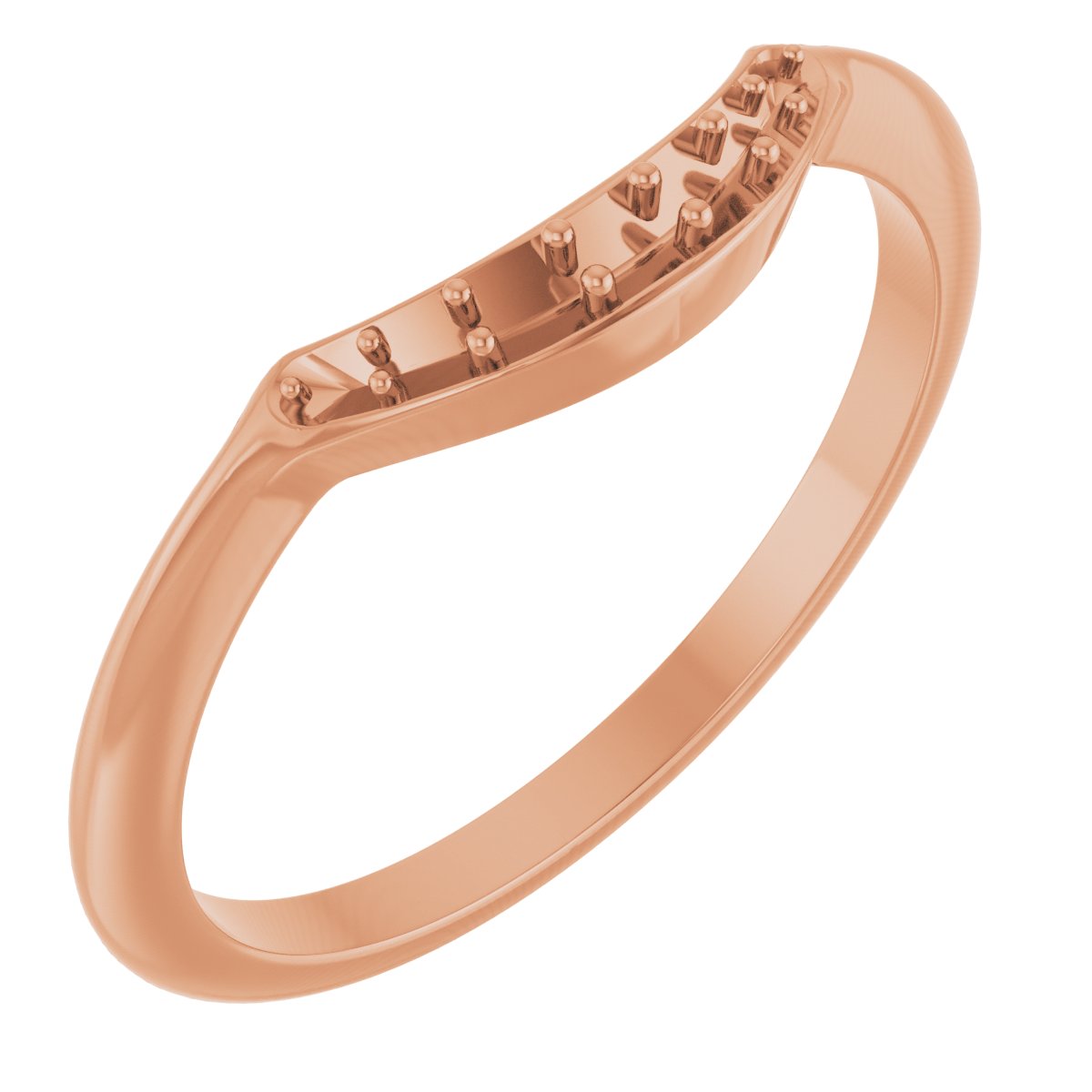 14K Rose .125 CTW Diamond Contour Band Ref 12495387