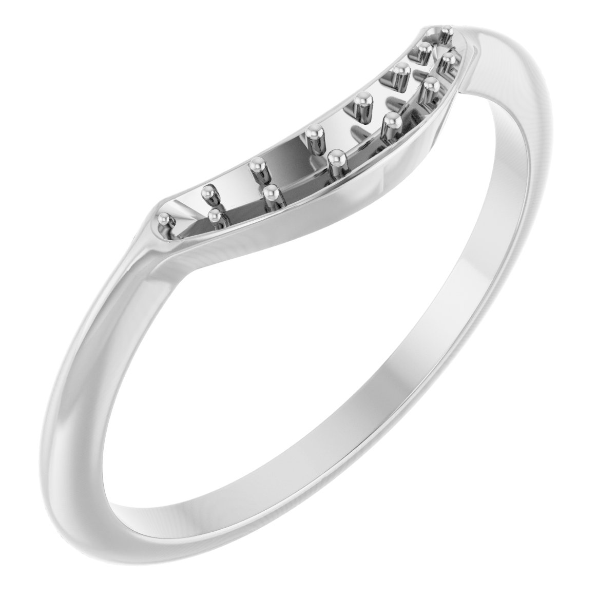 Platinum .125 CTW Diamond Contour Band Ref 12495388