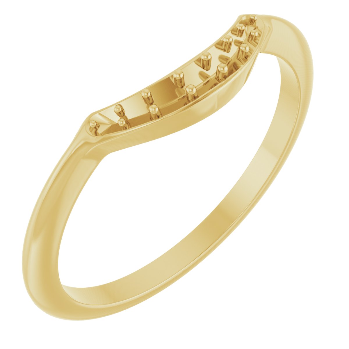 14K Yellow .125 CTW Diamond Contour Band Ref 12495386