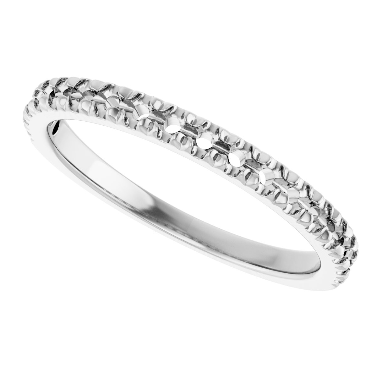 14K White 1/3 CTW Diamond French-Set Anniversary Band  