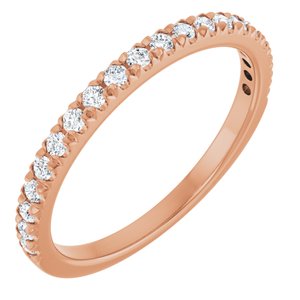 14K Rose 1/4 CTW Natural Diamond Anniversary Ring