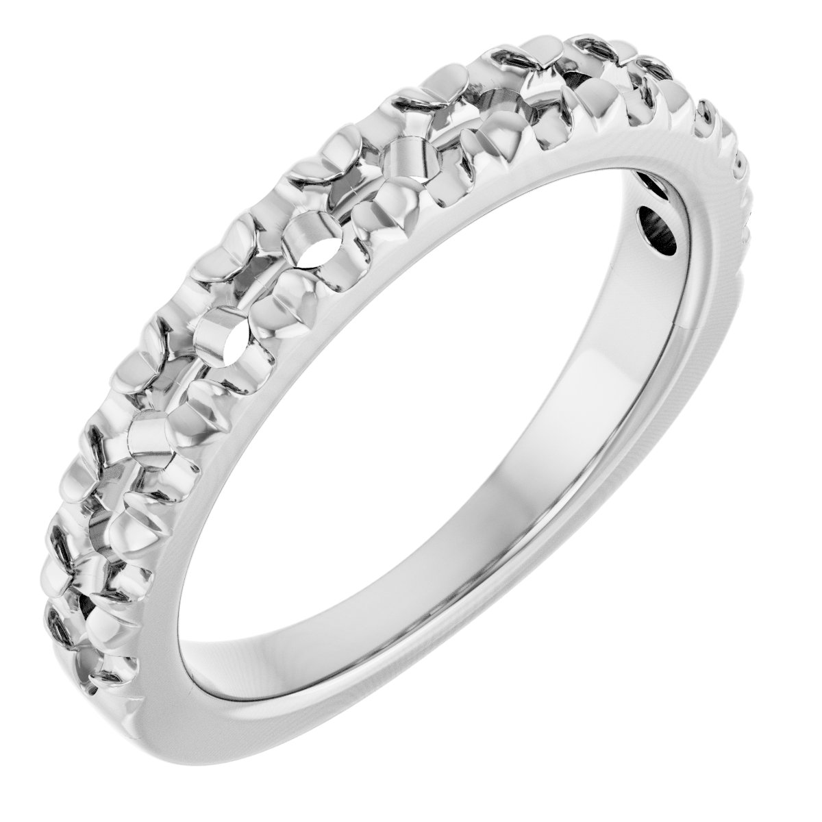 Platinum 1 CTW Natural Diamond Anniversary Band