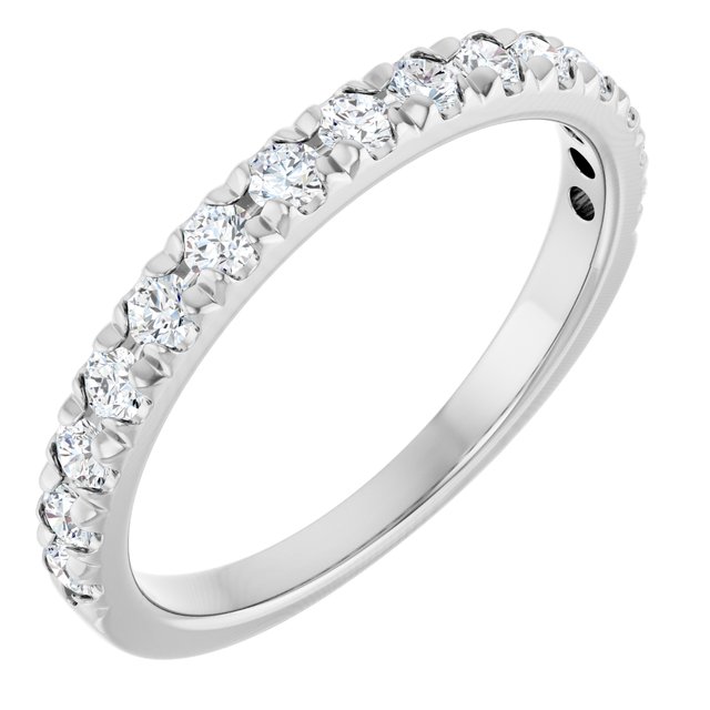 14K White 1/2 CTW Natural Diamond Anniversary Ring