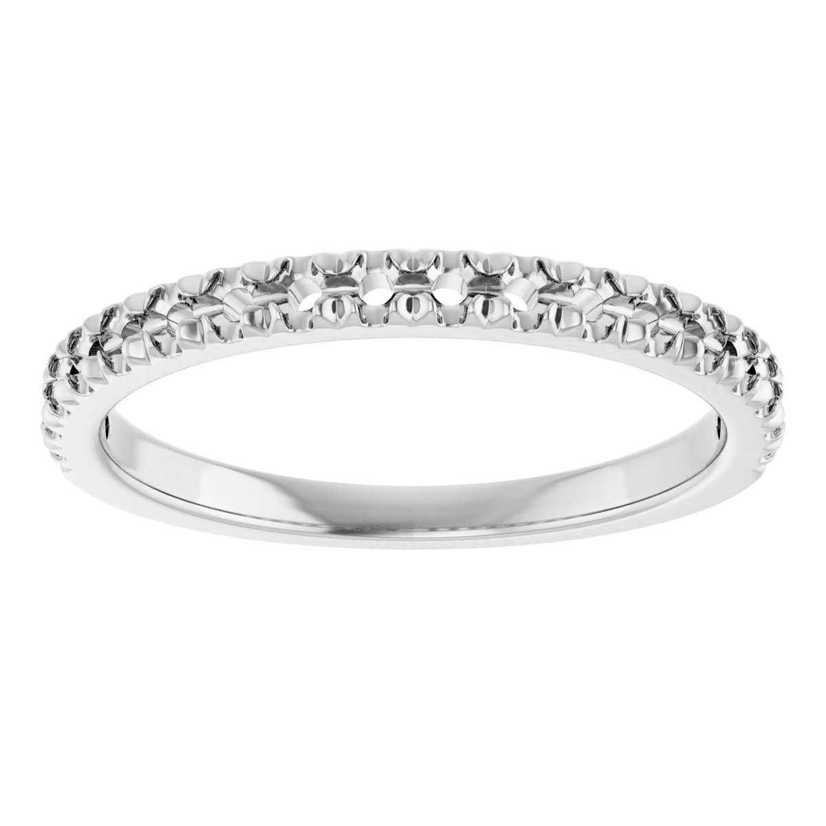 14K White 1/3 CTW Diamond French-Set Anniversary Band  