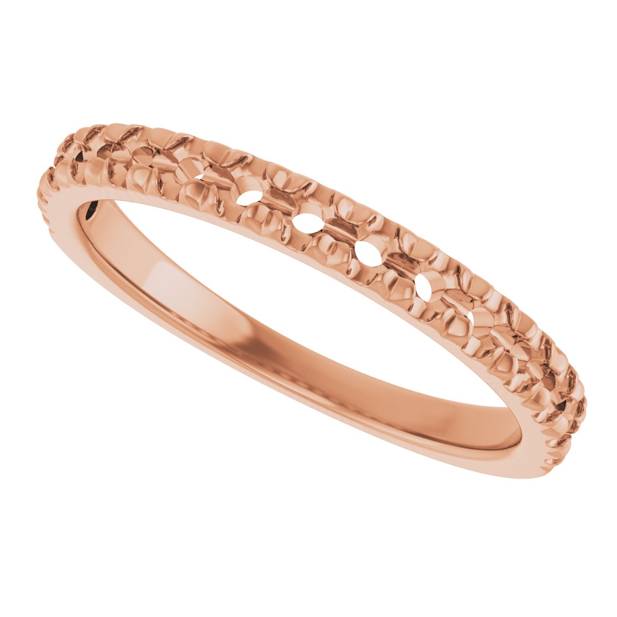 14K Rose 1/2 CTW Diamond French-Set Anniversary Band  