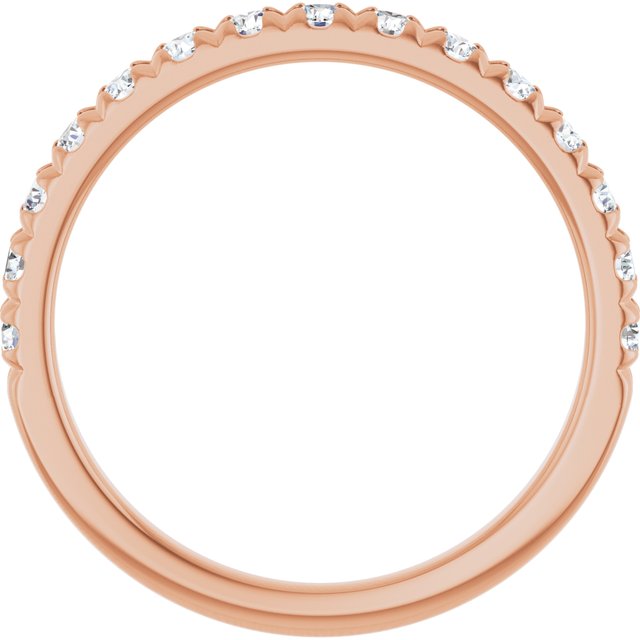 14K Rose 1/2 CTW Natural Diamond Anniversary Ring