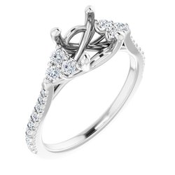 French-Set Engagement Ring 