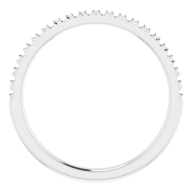 French-Set Matching Band Mounting for 9 mm Asscher Ring view 2