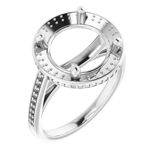 Hidden Halo-Style Engagement Ring