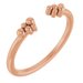 14K Rose Stackable Beaded Negative Space Ring