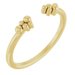 14K Yellow Stackable Beaded Negative Space Ring