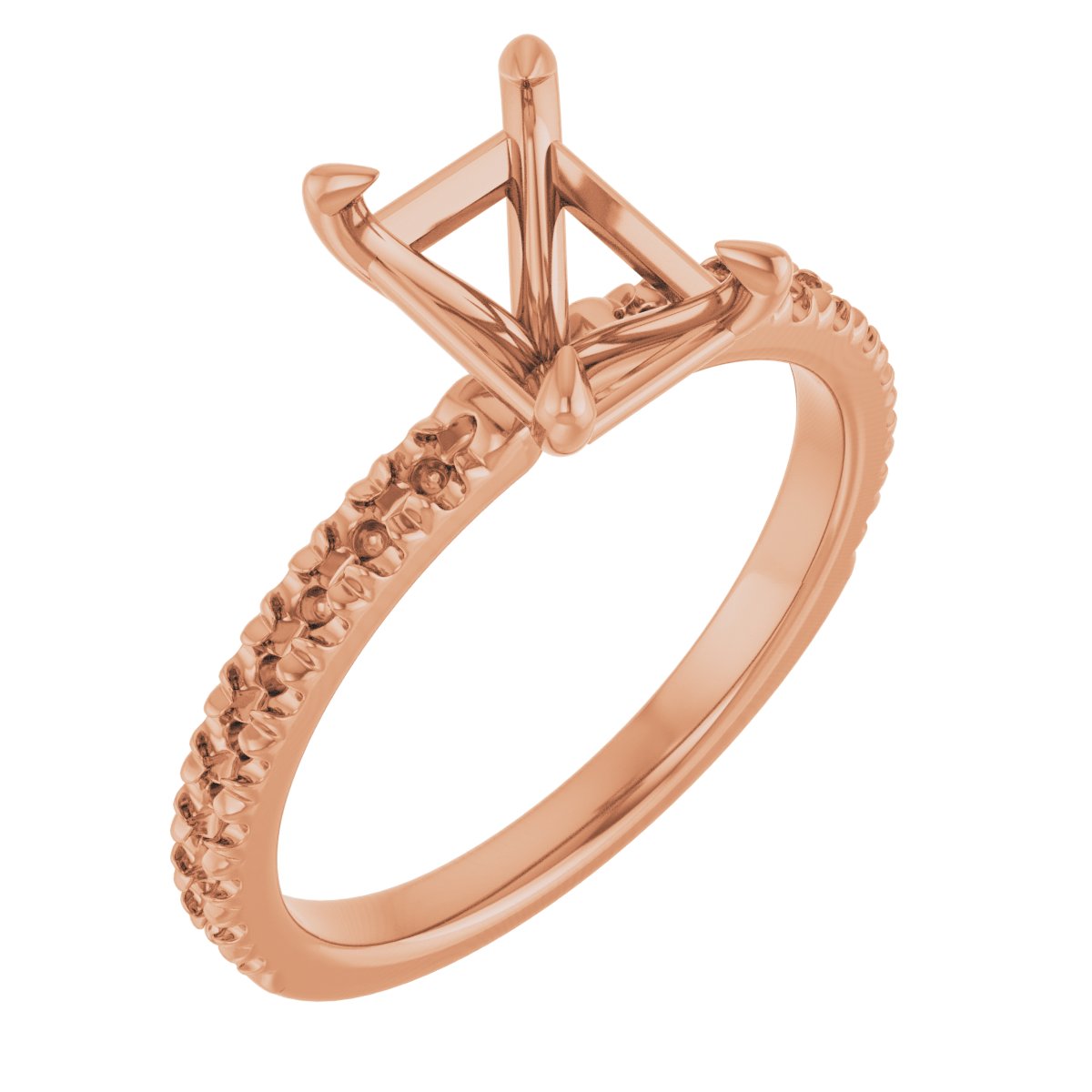 Claw-Prong French-Set Engagement Ring