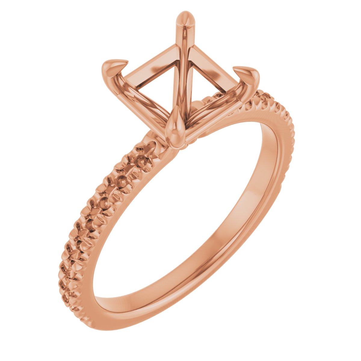 Claw-Prong French-Set Engagement Ring