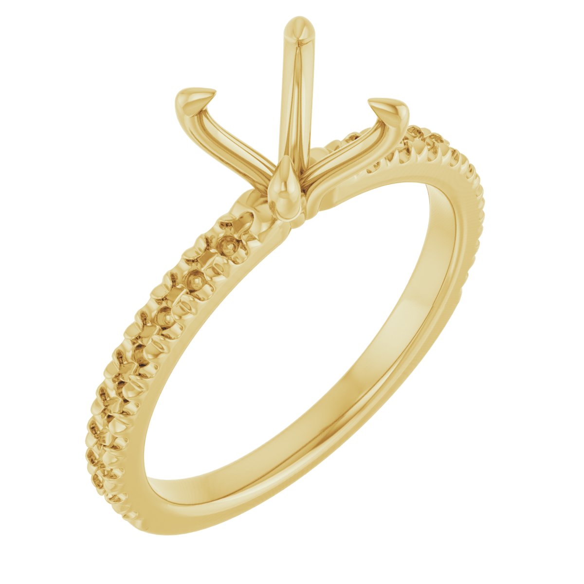 Claw-Prong French-Set Engagement Ring