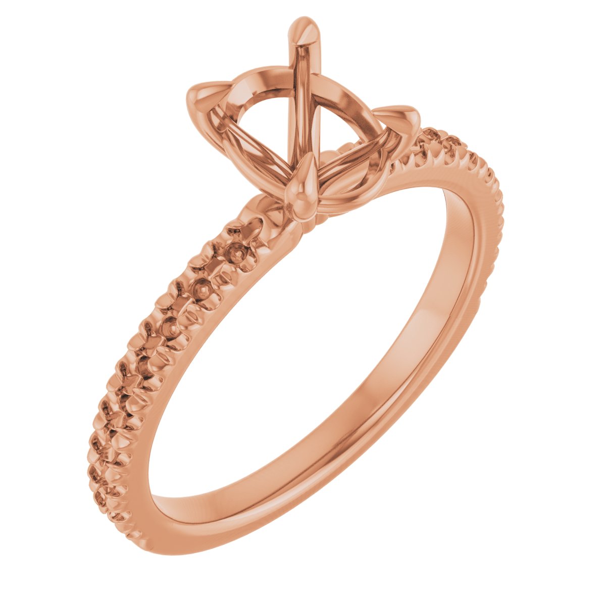 Claw-Prong French-Set Engagement Ring