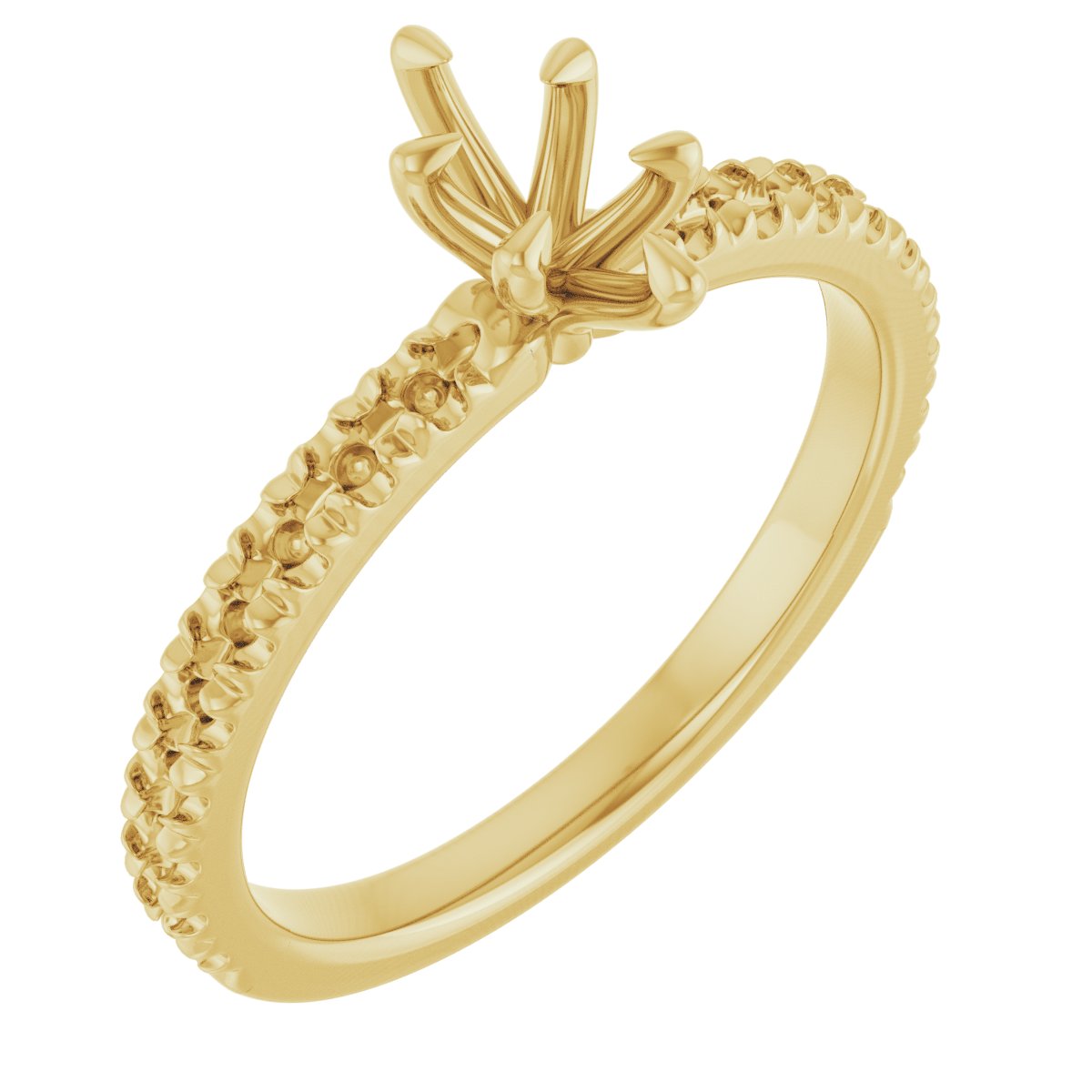 Claw-Prong French-Set Engagement Ring