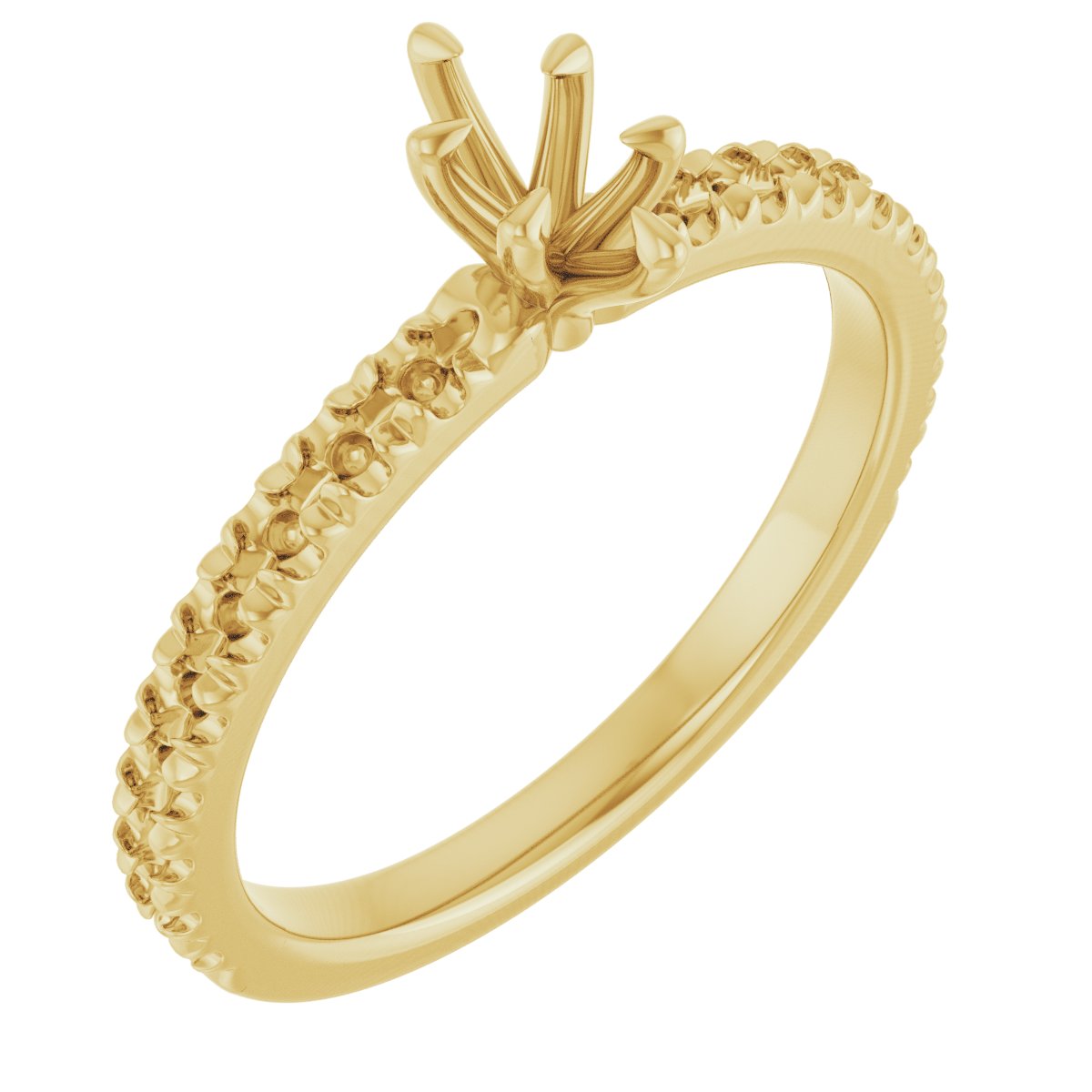 Claw-Prong French-Set Engagement Ring