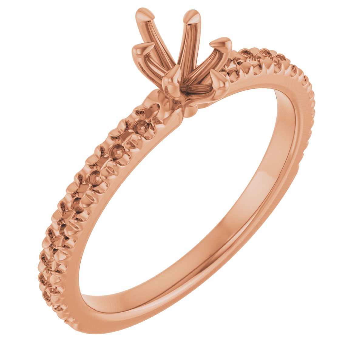 Claw-Prong French-Set Engagement Ring