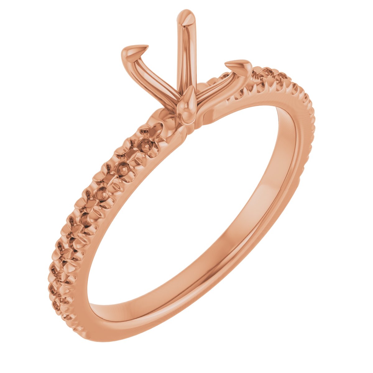 Claw-Prong French-Set Engagement Ring