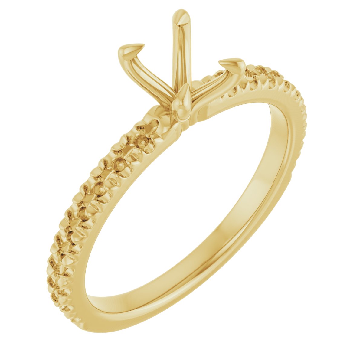 Claw-Prong French-Set Engagement Ring