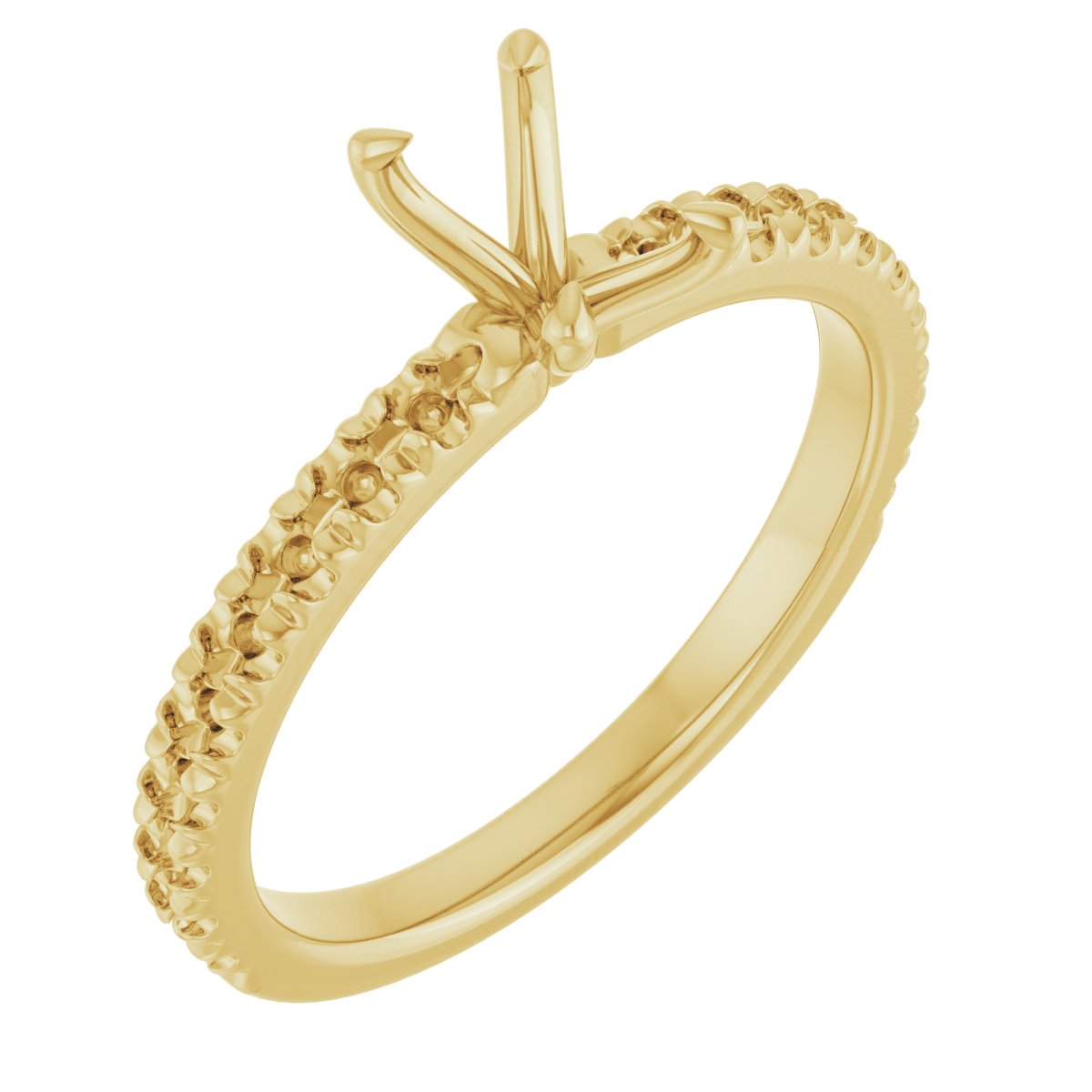 Claw-Prong French-Set Engagement Ring