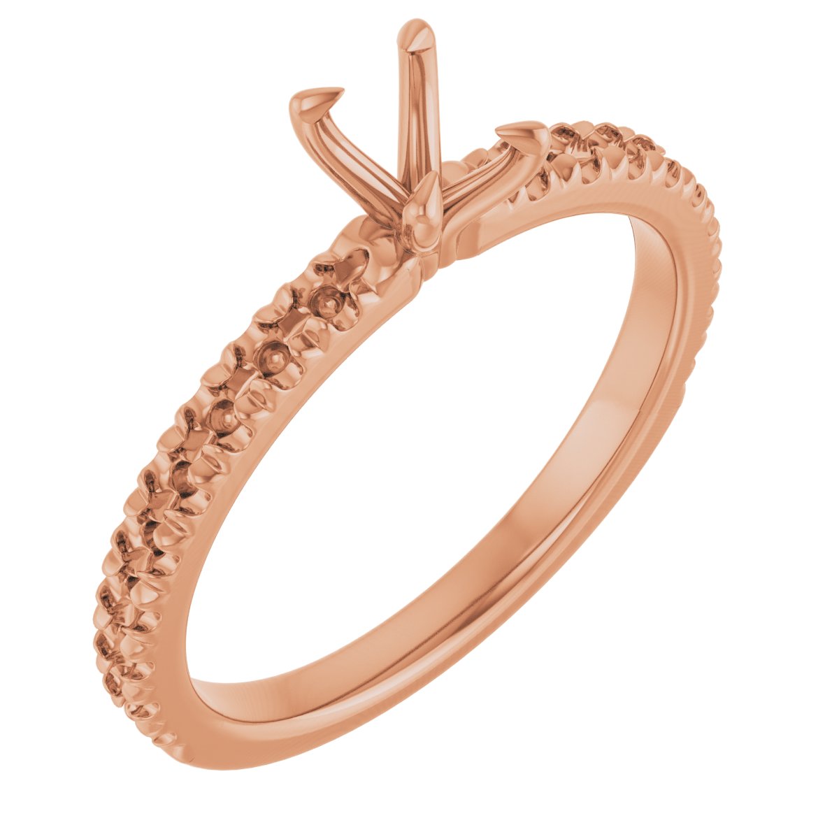 Claw-Prong French-Set Engagement Ring