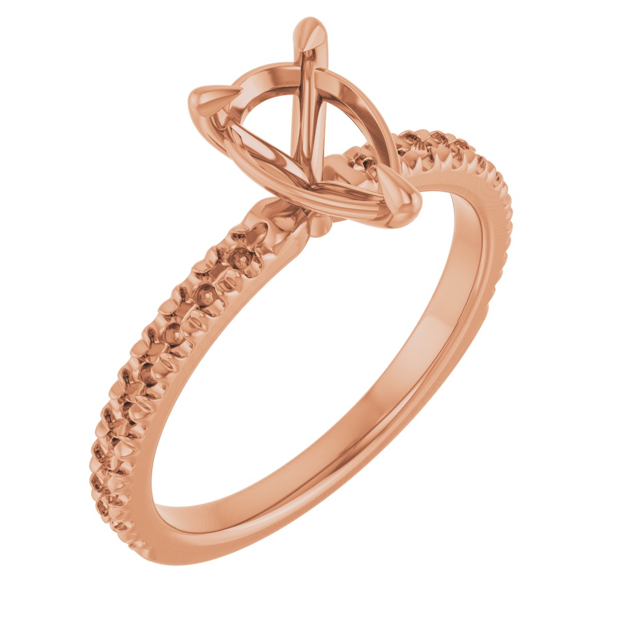 Claw-Prong French-Set Engagement Ring