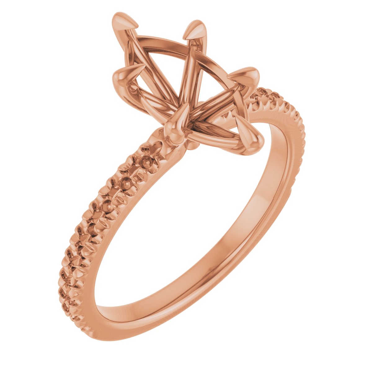 Claw-Prong French-Set Engagement Ring