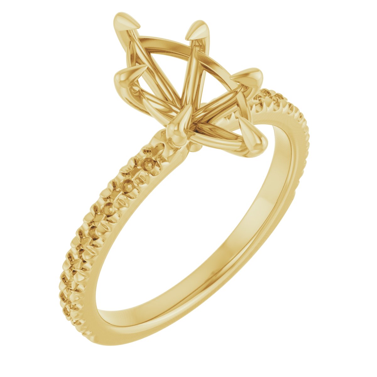 Claw-Prong French-Set Engagement Ring