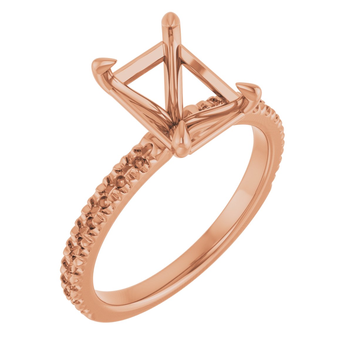 Claw-Prong French-Set Engagement Ring