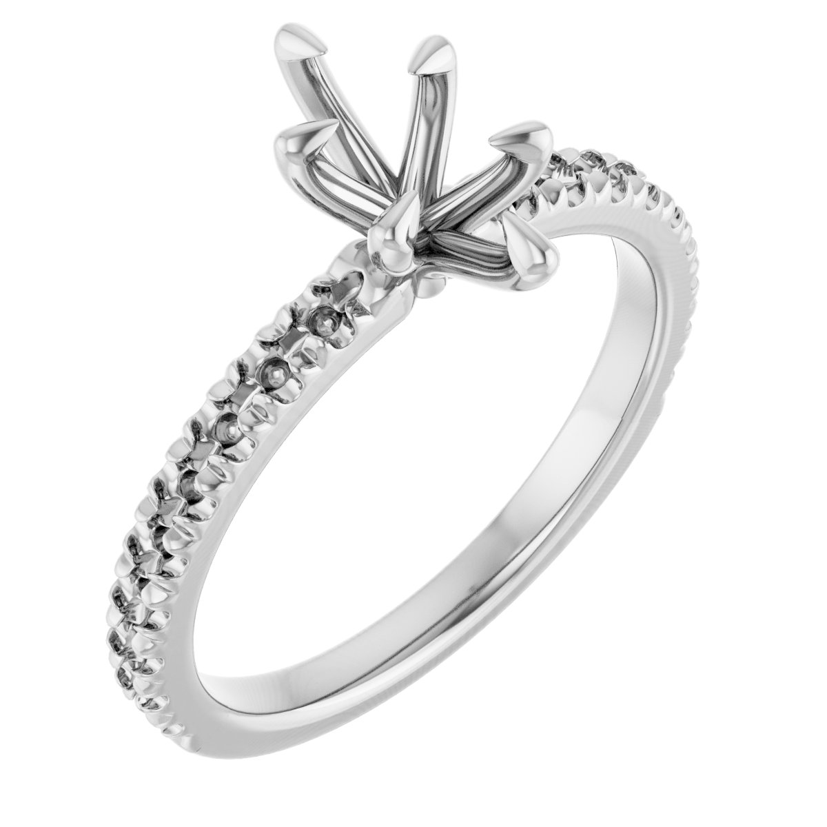 Claw-Prong French-Set Engagement Ring