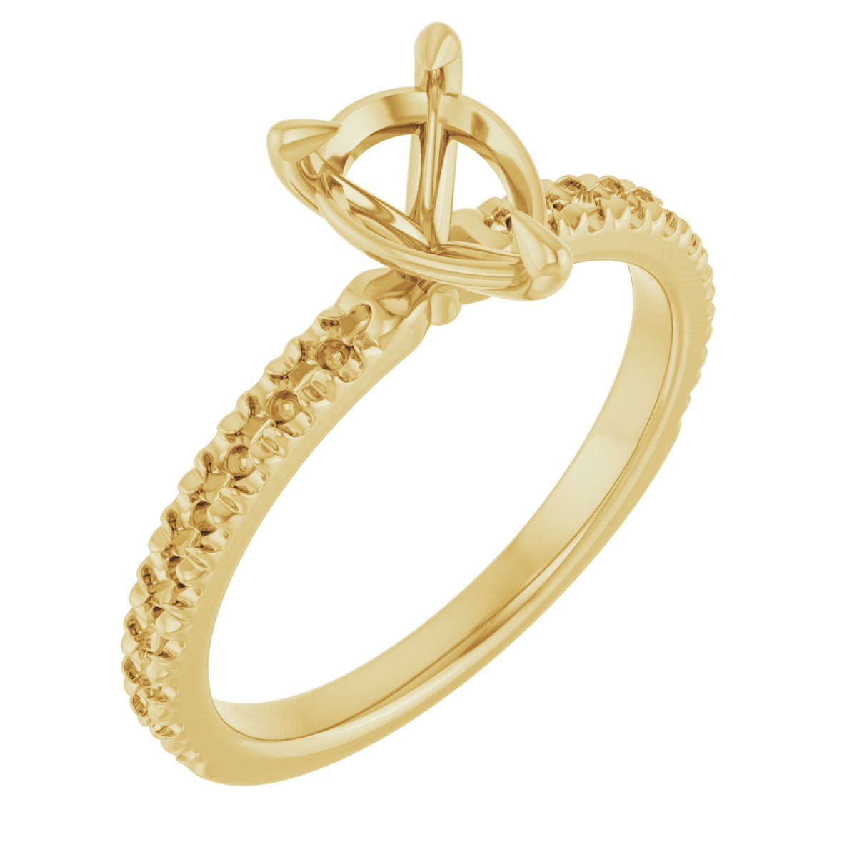 Claw-Prong French-Set Engagement Ring