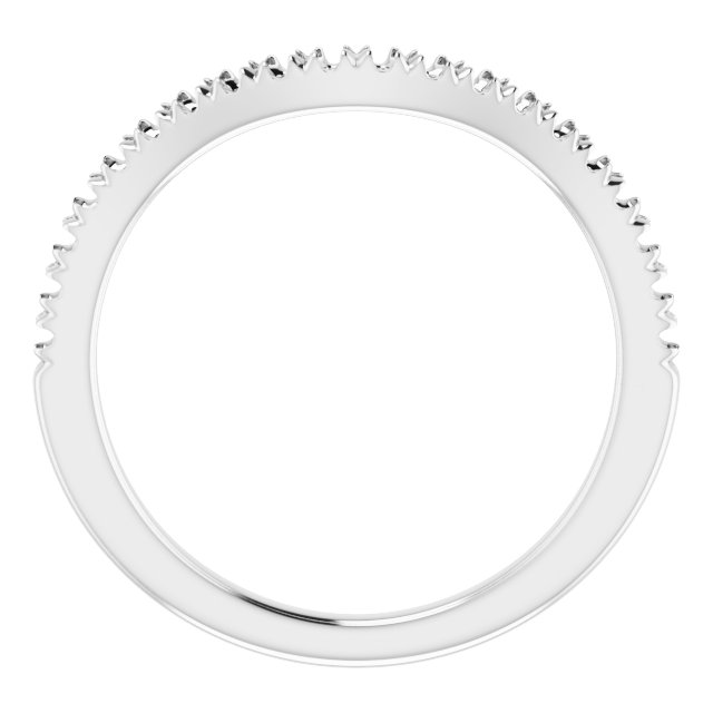 French-Set Matching Band Mounting for 8x6 mm Pear Ring view 2