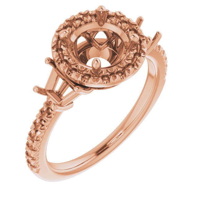 French-Set Halo-Style Engagement Ring or Band