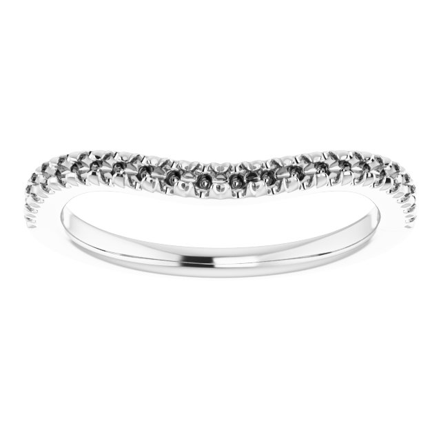 French-Set Matching Band Mounting for 8x6 mm Pear Ring view 3