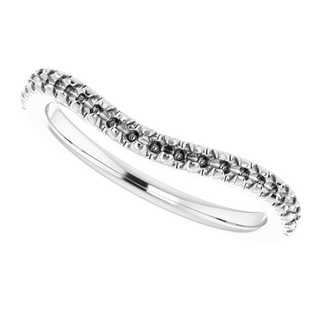 French-Set Matching Band Mounting for 8x6 mm Pear Ring view 5