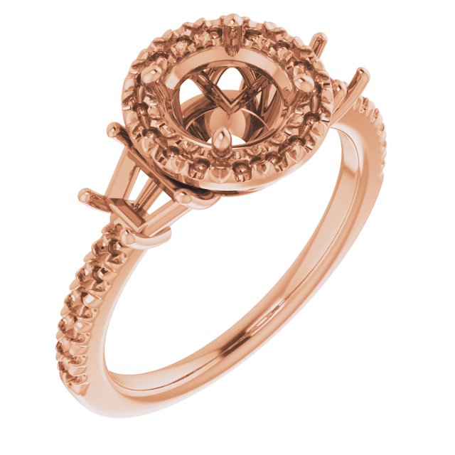French-Set Halo-Style Engagement Ring or Band