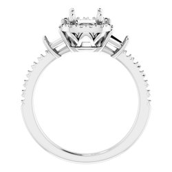 French-Set Halo-Style Engagement Ring or Band   