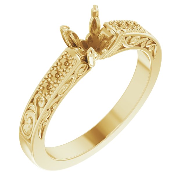 Accented Sculptural Engagement Ring or Band