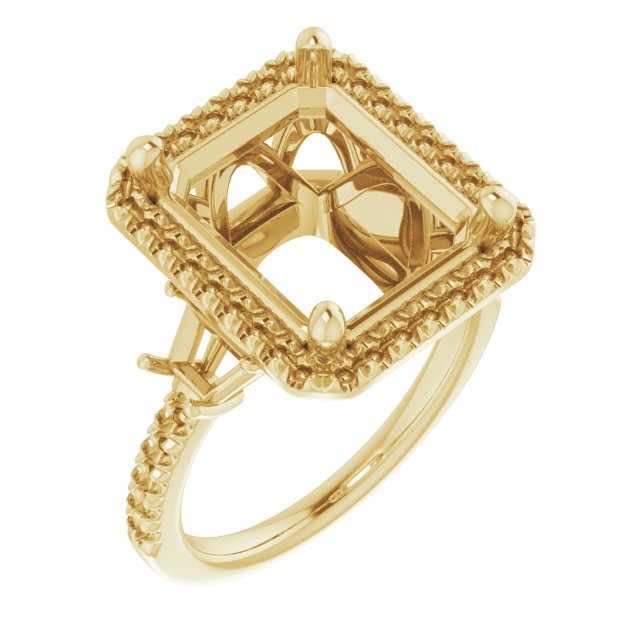 French-Set Halo-Style Engagement Ring or Band