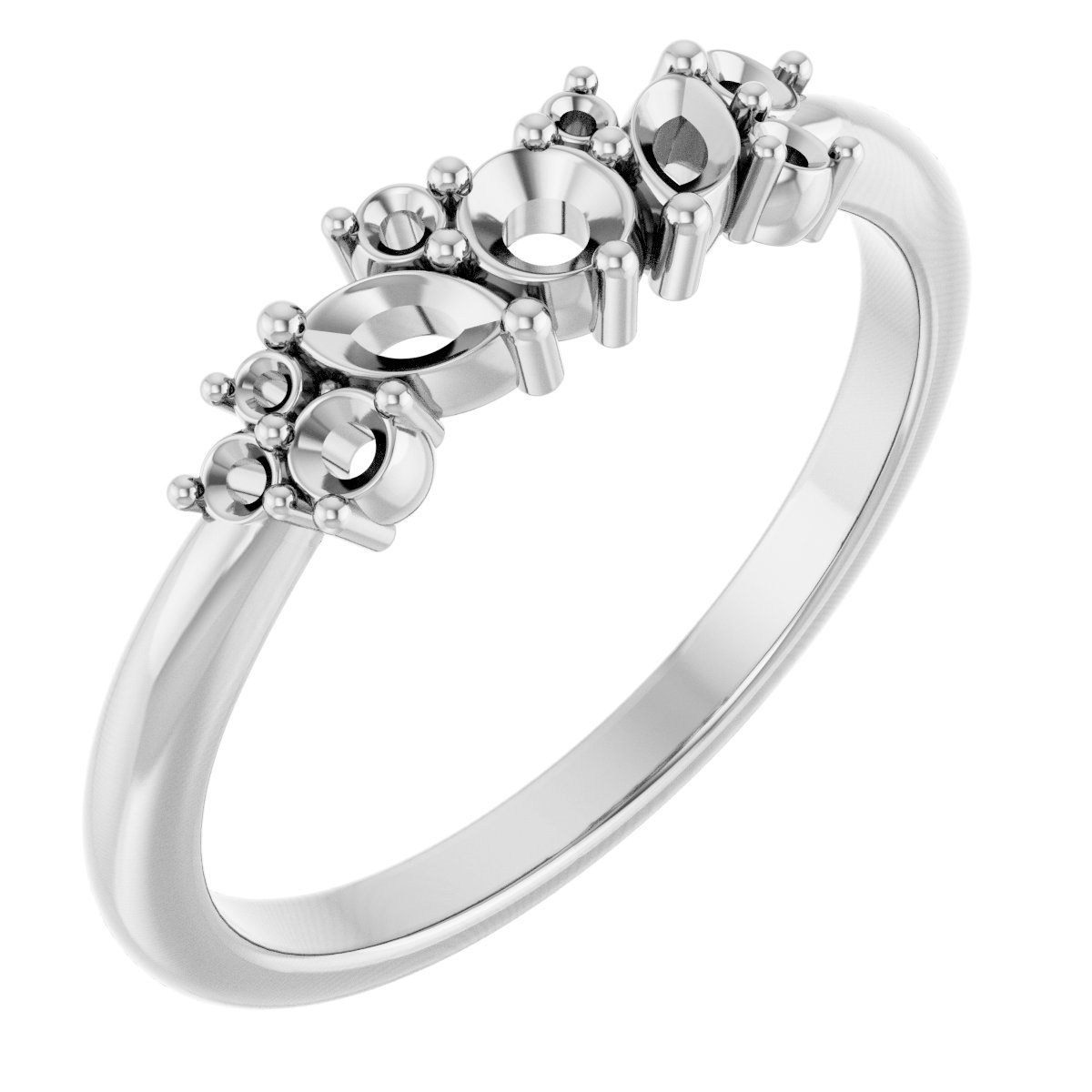 Platinum 1/3 CTW Diamond Multi-Shape Ring  