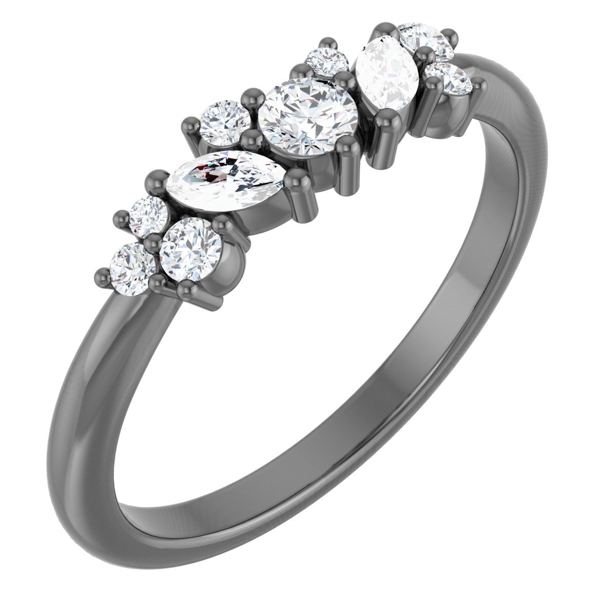 Platinum 1/3 CTW Diamond Multi-Shape Ring  