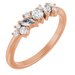 14K Rose 1/3 CTW Natural Diamond Multi-Shape Ring  