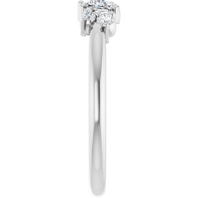 14K White 1/3 CTW Diamond Multi-Shape Ring  