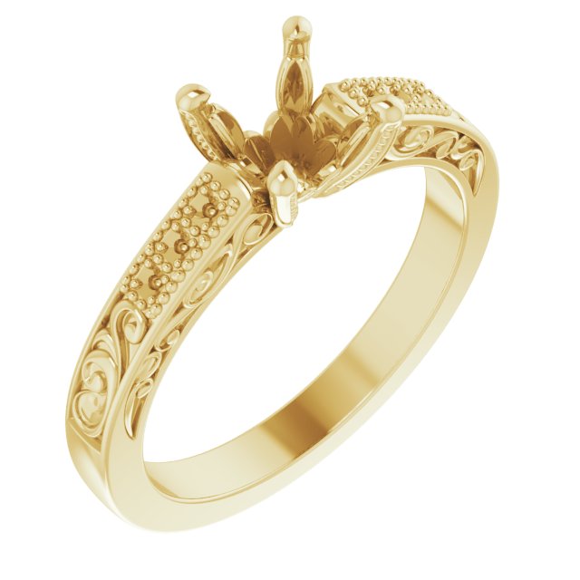 Accented Sculptural Engagement Ring or Band